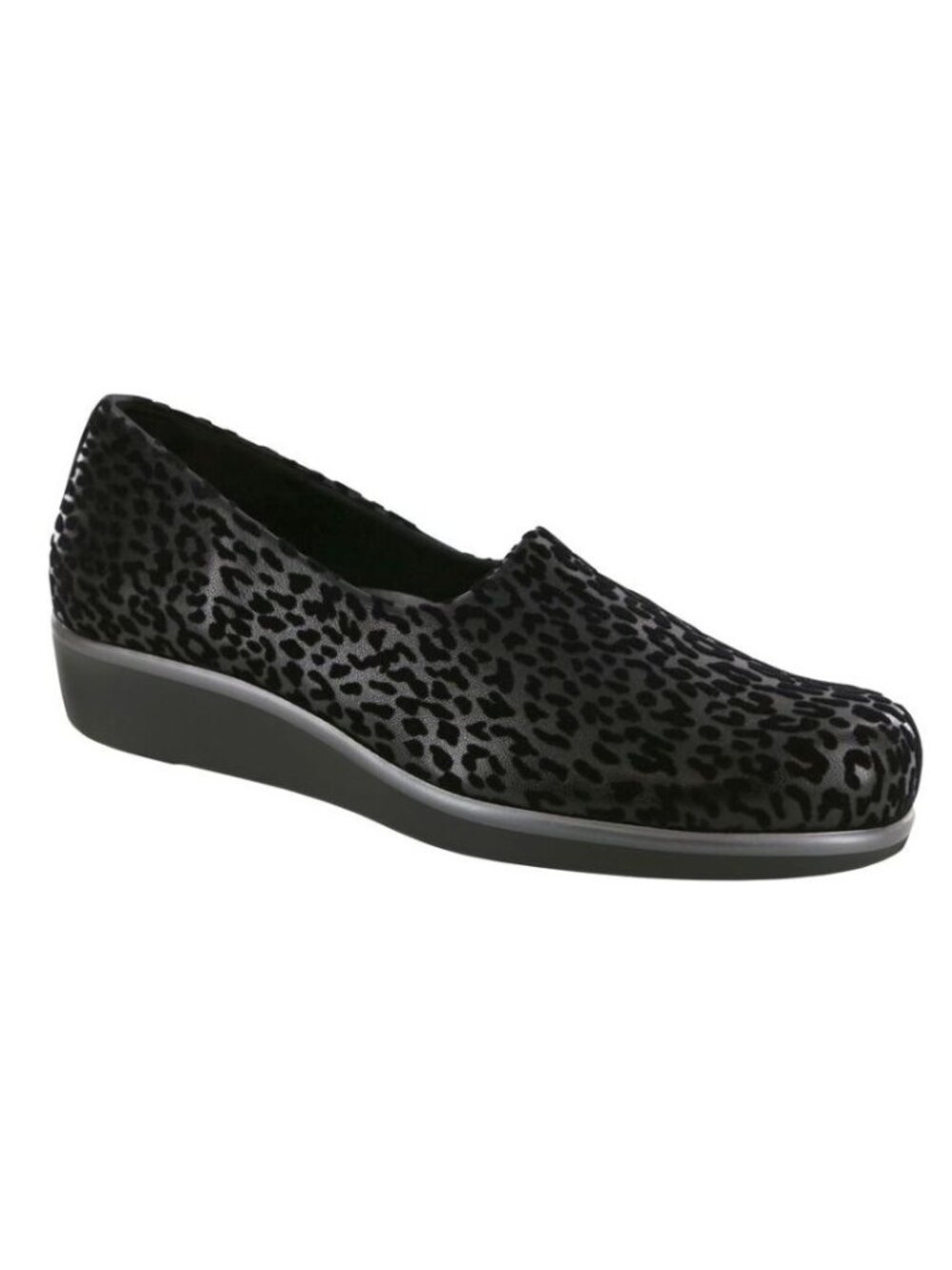 SAS Bliss Slip On Comfort Wedge, Black Leopard Women's Size 9 1/2N - Picture 2 of 15